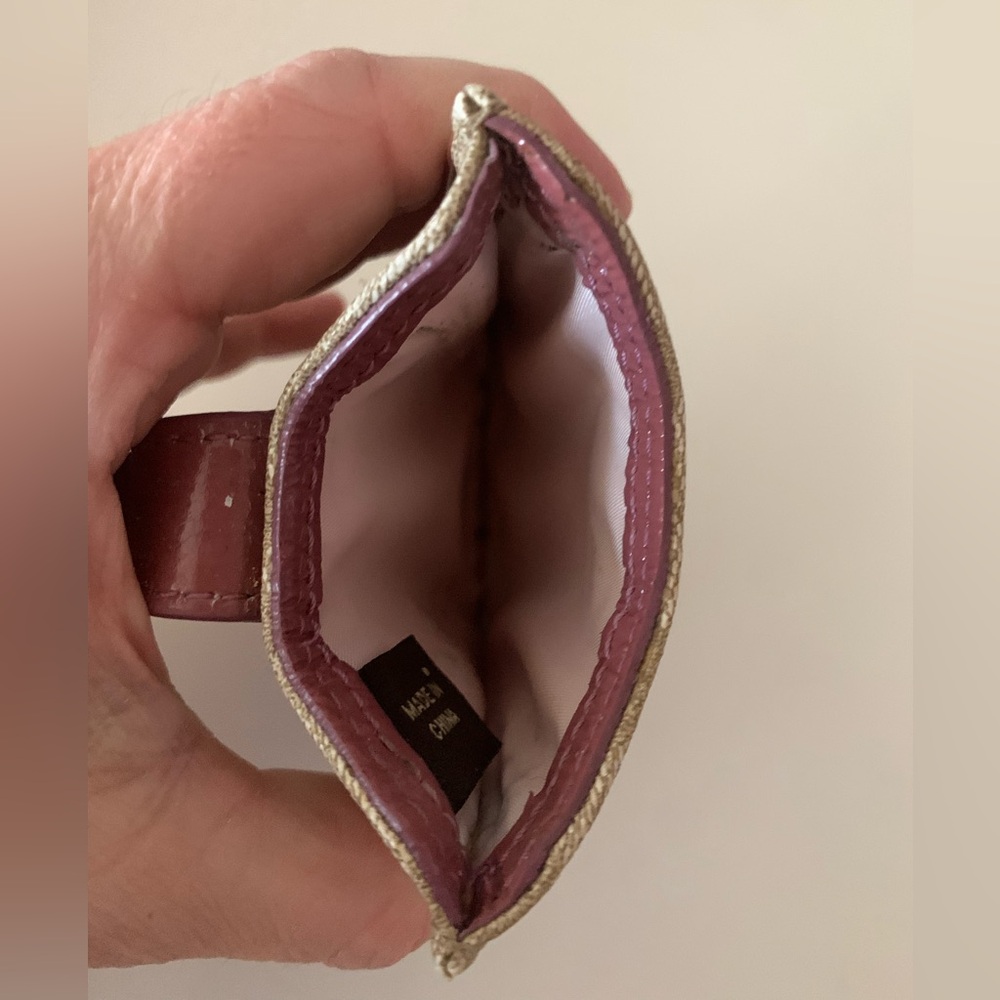 Coach Beige and Mauve Card Holder - Picture 4 of 7